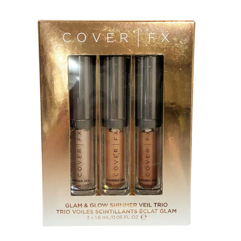 Cover FX Glam & Glow Shimmer Veil‎ Trio Makeup Beauty NEW
